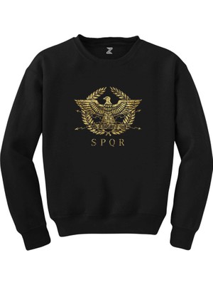 Wakha Roman Empire Emblem Siyah Sweatshirt