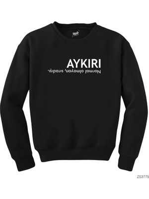 Wakha Aykırı Siyah Sweatshirt