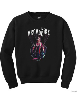 Wakha Arcade Fire Hand Siyah Sweatshirt