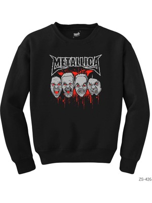 Wakha Metallica Group Bloody Siyah Sweatshirt