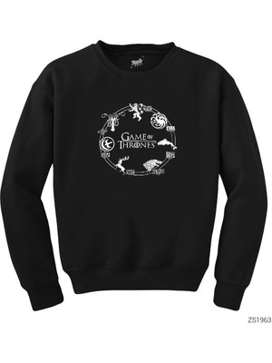 Wakha Game Of Thrones Family Members Siyah Sweatshirt