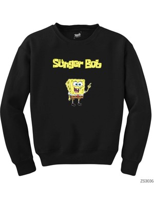 Wakha Sünger Bob Siyah Sweatshirt