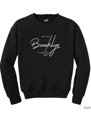 Wakha Newyork Brooklyn U.s.a Siyah Sweatshirt