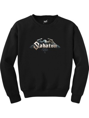 Wakha Sabaton Eagle Siyah Sweatshirt