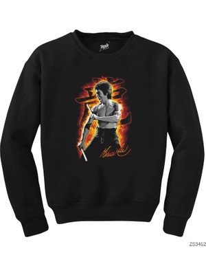 Wakha Bruce Lee Dragon Fire Siyah Sweatshirt