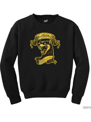 Wakha Harry Potter Hufflepuff Official Siyah Sweatshirt