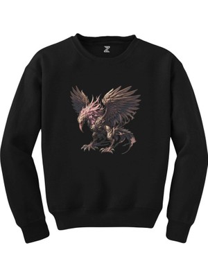 Wakha Phoenix Mythology Creature Siyah Sweatshirt