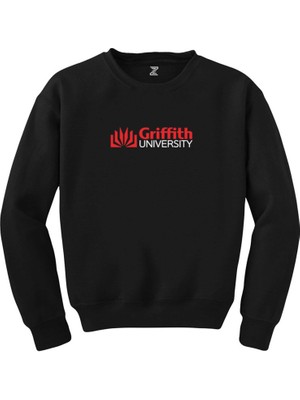 Wakha Griffith University Red Logo Siyah Sweatshirt