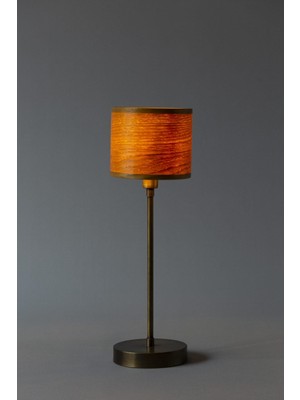 Sade Wooden Lamp Atelier Torni Meşe Kaplamalı Minimalist Abajur