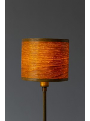 Sade Wooden Lamp Atelier Torni Meşe Kaplamalı Minimalist Abajur