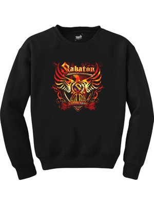 Wakha Sabaton Coat Of Arms Siyah Sweatshirt