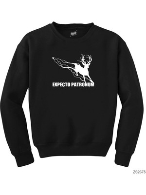 Wakha Harry Potter Patronum Deer Siyah Sweatshirt