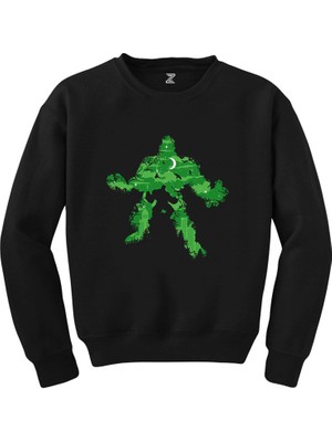 Wakha Hulk City Siyah Sweatshirt