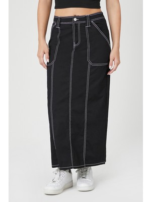 Forever 21 Twill High-Rise Maxi Etek