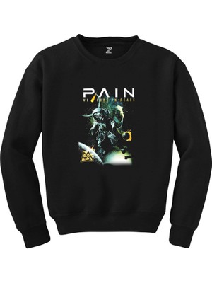 Wakha Pain We Come In Peace Siyah Sweatshirt