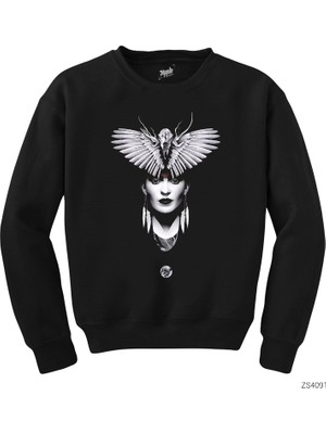 Wakha Frida Kanat Siyah Sweatshirt