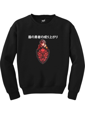 Wakha Tate No Yusha Naofumi Iwatani Siyah Sweatshirt