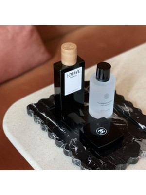 Miarik Design Dekoratif Mermer Tepsi, Banyo Düzenleyici, Sunum Tabağı