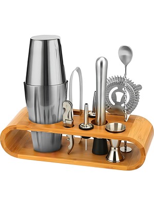 Vosco 10 Parça Avantajlı Kokteyl Set Boston Shaker (750ml)