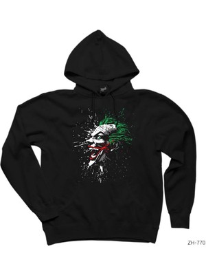 Wakha Joker Splash Siyah Kapşonlu Sweatshirt Hoodie