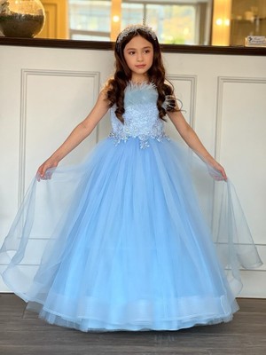 Uğur Böceği Çocuk Tüylü Incili Abiye Taçlı 2'li Set Takım