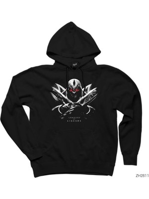 Wakha League Of Legends Zed In Dark Siyah Kapşonlu Sweatshirt Hoodie