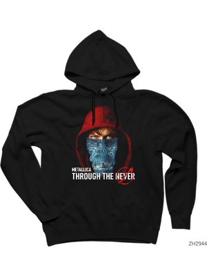 Wakha Metallica Trough The Never Siyah Kapşonlu Sweatshirt Hoodie