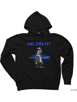 Wakha Valorant Cypher Siyah Kapşonlu Sweatshirt Hoodie