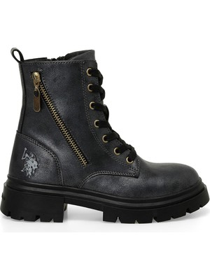 U.s. Polo Assn. Hally 4pr Siyah Kız Çocuk Biker Bot
