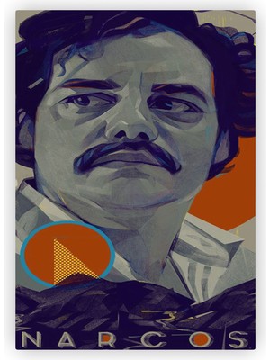 Zinbooz Narcos Pablo Escobarr Ahşap Poster 20 x 29  cm