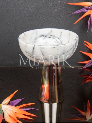 Miarik Design Dekoratıf Mermer Pirinç Ayaklı Kase Çanak