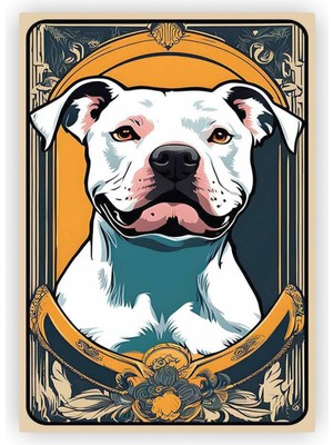 Zinbooz Pitbul Pit Bull Pitbull Ahşap Poster 20 x 29  cm