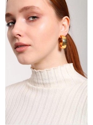 Kadın Özel Tasarım 3.5 cm Halka Küpe ZYN19