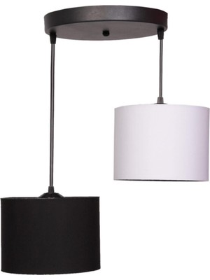 Lüks Salon Avize Iki Renk Siyah Beyaz