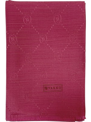 Vakko Pamuk Ipek Şal - Monogram - Mat Pembe