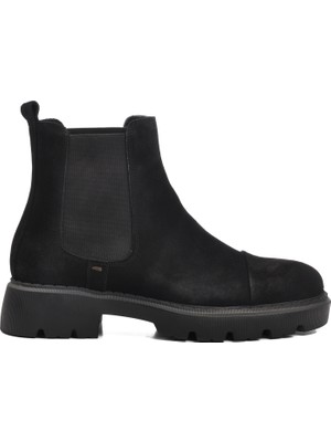 Ayakmod Premium 1158 Siyah Süet Deri Erkek Bot