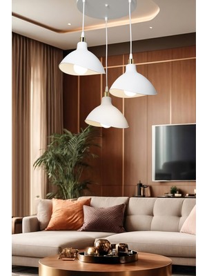 Esta Üçlü Avize Beyaz