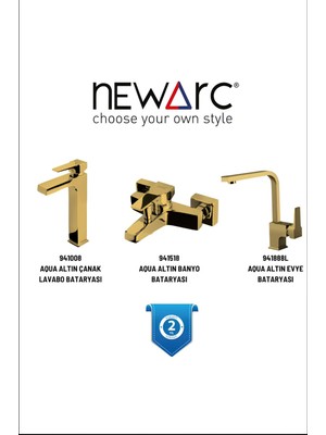 Newarc Aqua Altın Batarya Set 941008,941518,941881L