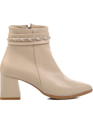 Ayakmod 276515 Bej Cilt Içi Polarlı Kadın Bot