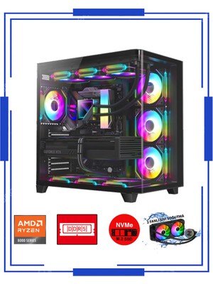 Zeiron Atlantik RX15 Ryzen 5 8400F 16GB Ddr5 Ram 512 GB M.2 Nvme SSD 8gb 256BIT RX580 32" 240Hz Oyuncu Masaüstü Bilgisayarı