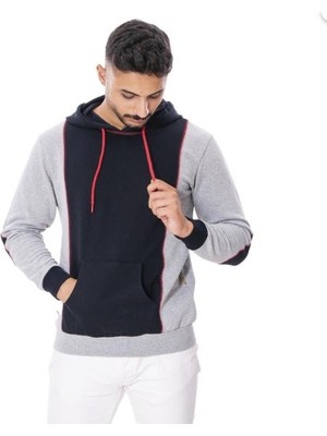 Kapüşonlu Sweat Iki Iplik Gri 3xl