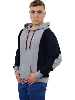 Kapüşonlu Sweat Iki Iplik Lacivert Xlarge