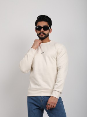 Erkek Süet Sweat Kolej Yaka Bel Lastikli Bomber Stil