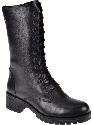 Pullman Castle Black Hakiki Deri Postal Kadın Bot SK-2690   SİYAH