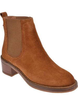 Pullman Hakiki Deri Yanı Lastikli Kadın Bot MF-2325   TABA SÜET