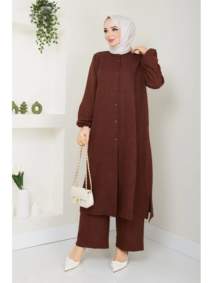 Kaes Giyim Kadın Büyük Beden Uzun Ikili Tesettür Tunik Takım Günlük Kullanım İçin Rahat