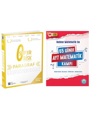 ÜçDörtBeş Yayınları Paragraf Sıfır Risk ve Rehber Matematik 65 Günde AYT Matematik Kampı