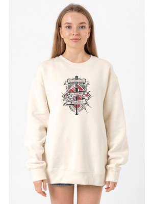 Tshirthane The Walking Dead Negan & Lucille Ekru Kadın 2ip Sweatshirt