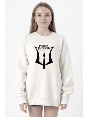Tshirthane Percy Jackson And The Olympians Beyaz Kadın 2ip Sweatshirt
