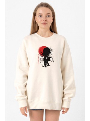 Tshirthane Violet Evergarden Anime Dark Poster Ekru Kadın 2ip Sweatshirt